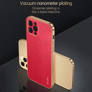 For iPhone 15 Pro Max SULADA TPU + Litchi Texture Leather Phone Case(Blue)