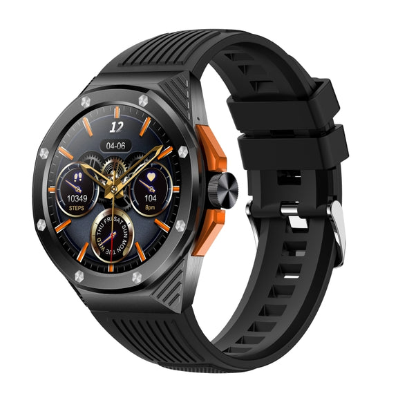 HT8 1.46 inch Round Screen Bluetooth Smart Watch, Support Wellness Tracking & 100+ Sports Modes & Alipay(Black)