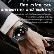 HT8 1.46 inch Round Screen Bluetooth Smart Watch, Support Wellness Tracking & 100+ Sports Modes & Alipay(Black)