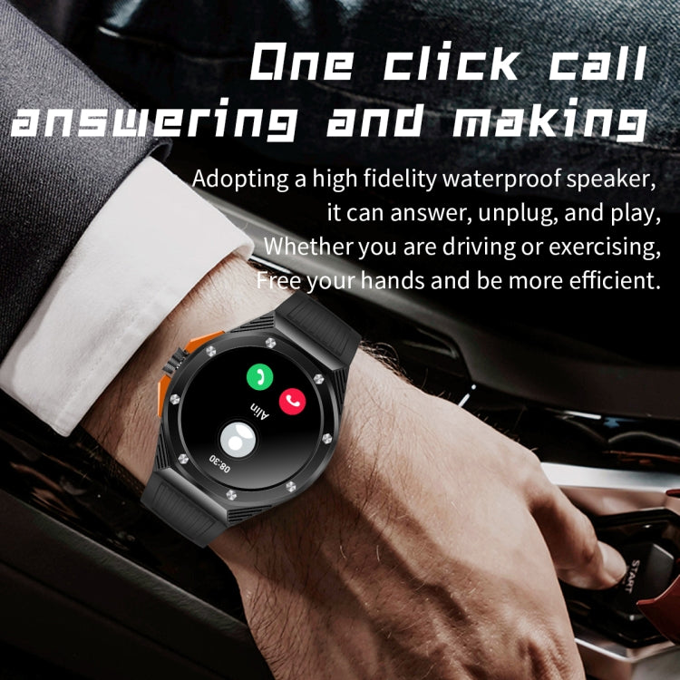 HT8 1.46 inch Round Screen Bluetooth Smart Watch, Support Wellness Tracking & 100+ Sports Modes & Alipay(Black)