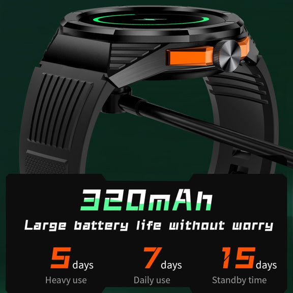 HT8 1.46 inch Round Screen Bluetooth Smart Watch, Support Wellness Tracking & 100+ Sports Modes & Alipay(Black)