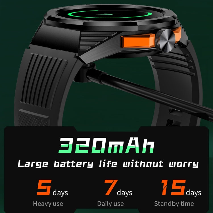 HT8 1.46 inch Round Screen Bluetooth Smart Watch, Support Wellness Tracking & 100+ Sports Modes & Alipay(Black)
