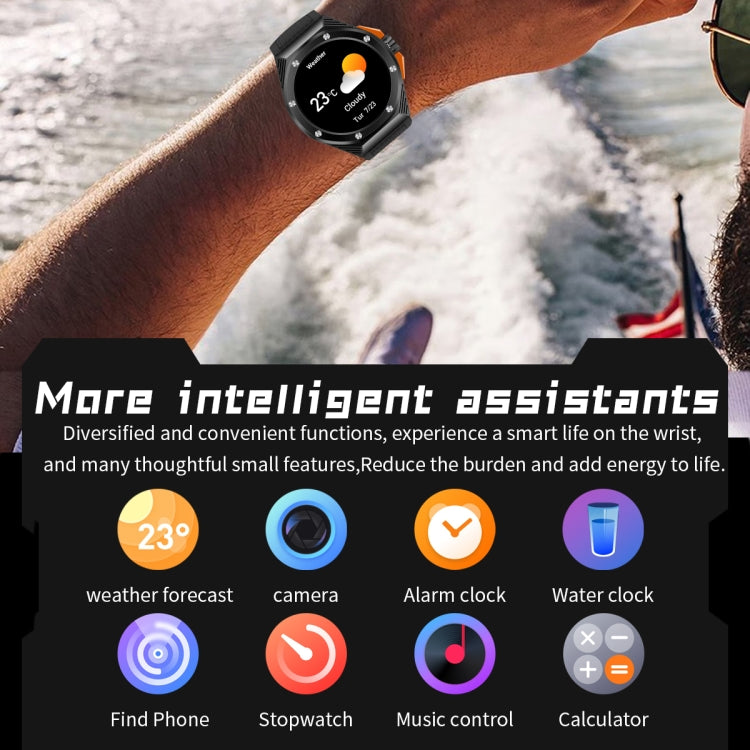 HT8 1.46 inch Round Screen Bluetooth Smart Watch, Support Wellness Tracking & 100+ Sports Modes & Alipay(Black)