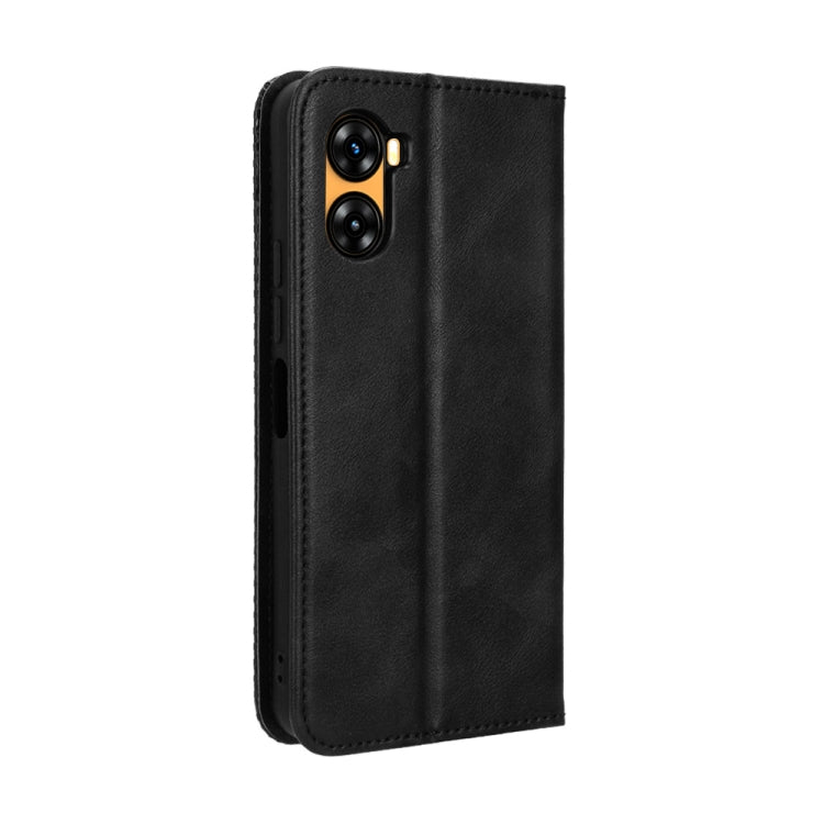 For UMIDIGI G3 / G3 Max / G3 Plus Magnetic Buckle Retro Texture Leather Phone Case(Black) - More Brand by PMC TechLife | Online Shopping South Africa | PMC TechLife | Buy Now Pay Later Mobicred