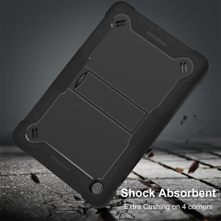 For Samsung Galaxy Tab A9+ Shockproof Silicone Hybrid PC Tablet Case with Holder(Black) - free shipping - PMC TechLife - Order now!