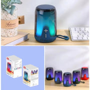 T&G TG-652 Portable RGB Light Transparent Bluetooth Speaker(Red)