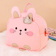 Children Cute Cartoon Anti-Lost Kindergarten School Bag(Pink Rabbit Trumpet)