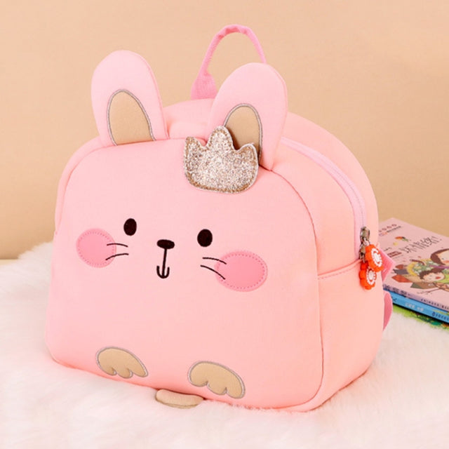 Children Cute Cartoon Anti-Lost Kindergarten School Bag(Pink Rabbit Trumpet)