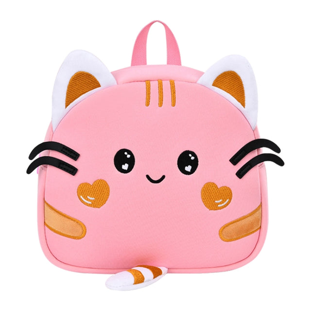 Children Cute Cartoon Anti-Lost Kindergarten School Bag(Pink Cat Medium)