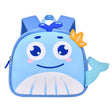 Children Cute Cartoon Anti-Lost Kindergarten School Bag(Blue Whale Medium) - Double-shoulder Bags by PMc TechLife | Online Shopping South Africa | PMc TechLife | Buy Now Pay Later Mobicred