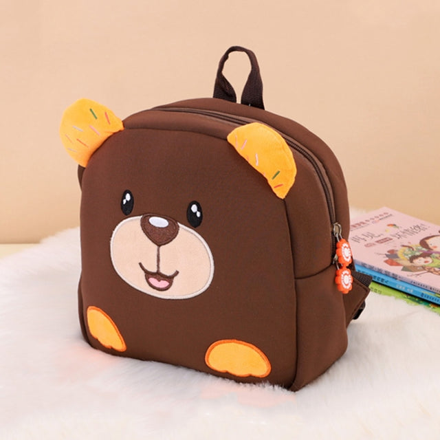Children Cute Cartoon Anti-Lost Kindergarten School Bag(Brown Bear Medium)