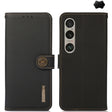 For Sony Xperia 1 VI KHAZNEH Custer Genuine Leather RFID Phone Case(Black) - Sony Cases by PMC TechLife | Online Shopping South Africa | PMC TechLife | Buy Now Pay Later Mobicred