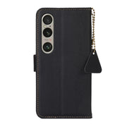 For Sony Xperia 1 VI Side-Magnetic TJ Genuine Leather RFID Phone Case(Black)