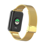 For Xiaomi Smart Band 9 Pro / 8 Pro 18mm Steel Mesh Buckle Metal Watch Band(Gold)