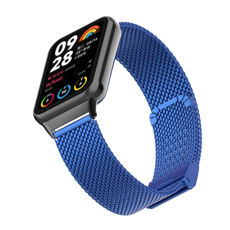 For Xiaomi Smart Band 9 Pro / 8 Pro 18mm Steel Mesh Buckle Metal Watch Band(Royal Blue)