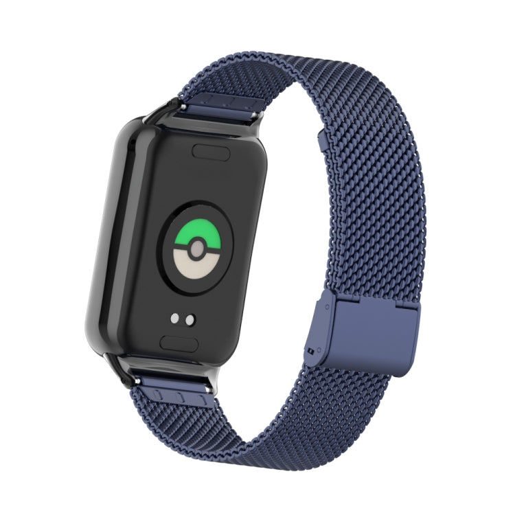 For Xiaomi Smart Band 9 Pro / 8 Pro 18mm Steel Mesh Buckle Metal Watch Band(Midnight Blue)
