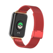 For Xiaomi Smart Band 9 Pro / 8 Pro 18mm Steel Mesh Buckle Metal Watch Band(Red)