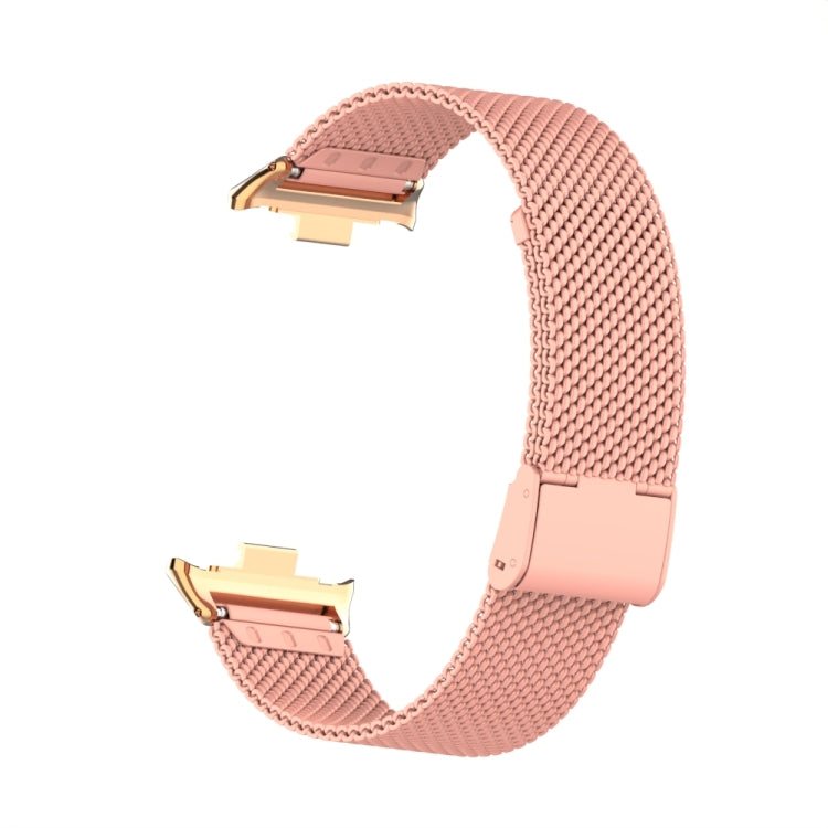 For Xiaomi Smart Band 9 Pro / 8 Pro 18mm Steel Mesh Buckle Metal Watch Band(Bright Pink) - free shipping - PMc TechLife - Order now!