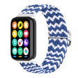 For Xiaomi Smart Band 9 Pro / 8 Pro 18mm Buckle Nylon Braided Watch Band(Wave Pattern Blue White) - Watch Bands by PMc TechLife | Online Shopping South Africa | PMc TechLife | Buy Now Pay Later Mobicred