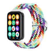 For Xiaomi Smart Band 9 Pro / 8 Pro 18mm Buckle Nylon Braided Watch Band(Rainbow)