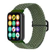 For Xiaomi Smart Band 9 Pro / 8 Pro 18mm Buckle Nylon Braided Watch Band(Green)