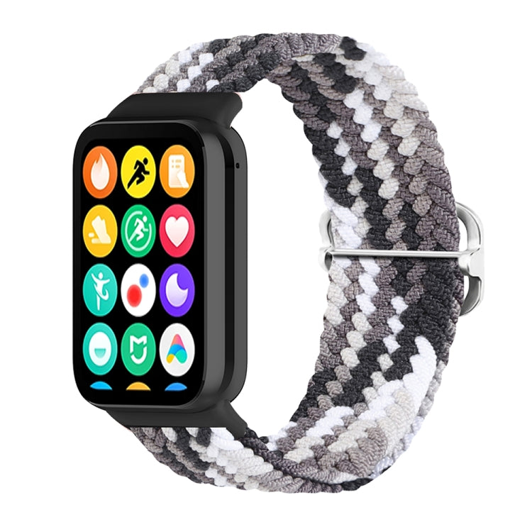 For Xiaomi Smart Band 9 Pro / 8 Pro 18mm Buckle Nylon Braided Watch Band(Bright Black) - Watch Bands by PMc TechLife | Online Shopping South Africa | PMc TechLife | Buy Now Pay Later Mobicred