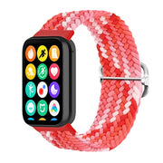 For Xiaomi Smart Band 9 Pro / 8 Pro 18mm Buckle Nylon Braided Watch Band(Bright Red)