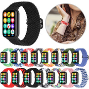For Xiaomi Smart Band 9 Pro / 8 Pro 18mm Buckle Nylon Braided Watch Band(Black)
