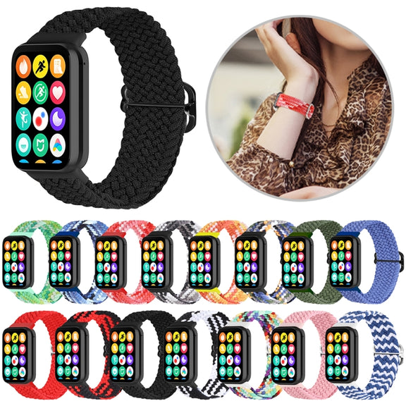 For Xiaomi Smart Band 9 Pro / 8 Pro 18mm Buckle Nylon Braided Watch Band(Denim)