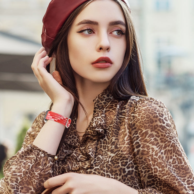 For Xiaomi Smart Band 9 Pro / 8 Pro 18mm Buckle Nylon Braided Watch Band(Red) - Watch Bands by PMc TechLife | Online Shopping South Africa | PMc TechLife | Buy Now Pay Later Mobicred