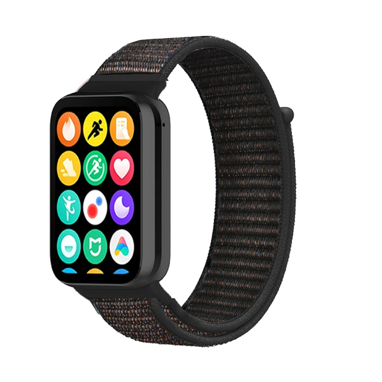 For Xiaomi Smart Band 9 Pro / 8 Pro Nylon Loop Watch Band(Black Sand) - Watch Bands by PMc TechLife | Online Shopping South Africa | PMc TechLife | Buy Now Pay Later Mobicred