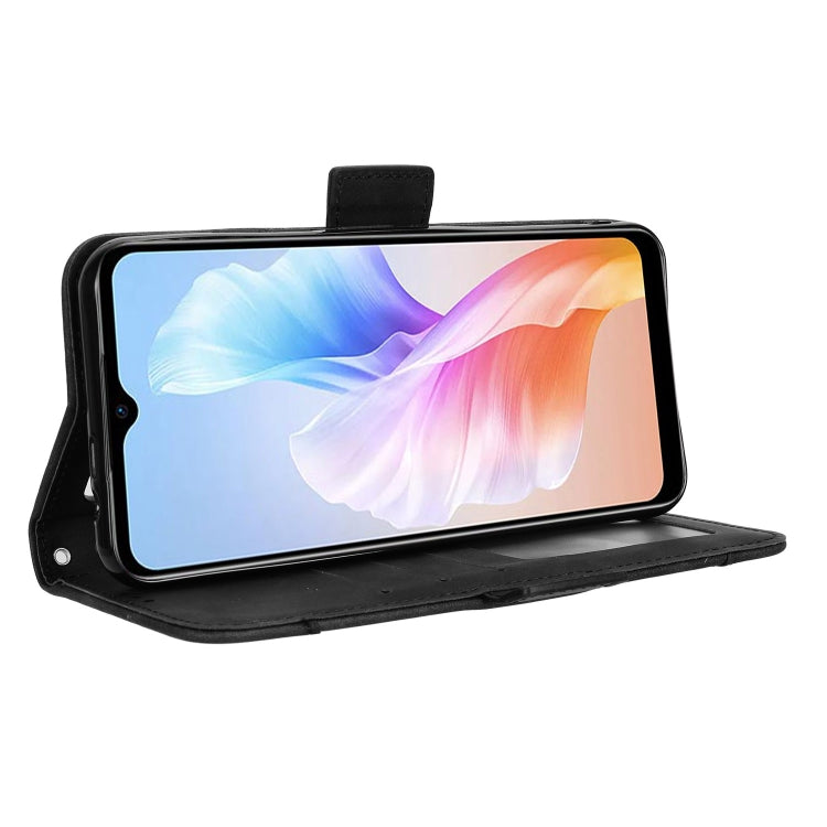 For Doogee X98 Skin Feel Calf Texture Card Slots Leather Phone Case(Black) - Doogee Cases by PMC TechLife | Online Shopping South Africa | PMC TechLife | Buy Now Pay Later Mobicred
