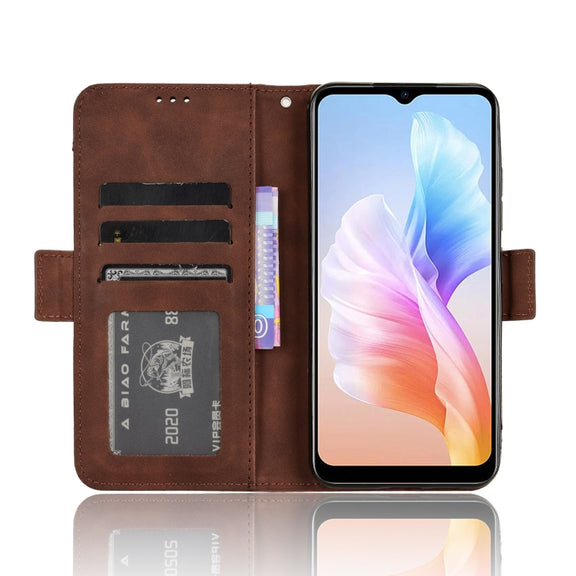 For Doogee X98 Skin Feel Calf Texture Card Slots Leather Phone Case(Brown)