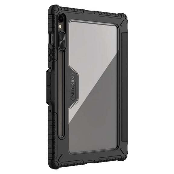 For Samsung Galaxy Tab S10 FE NILLKIN Bumper Pro Multi-angle Folding Style Tablet Leather Case(Black)
