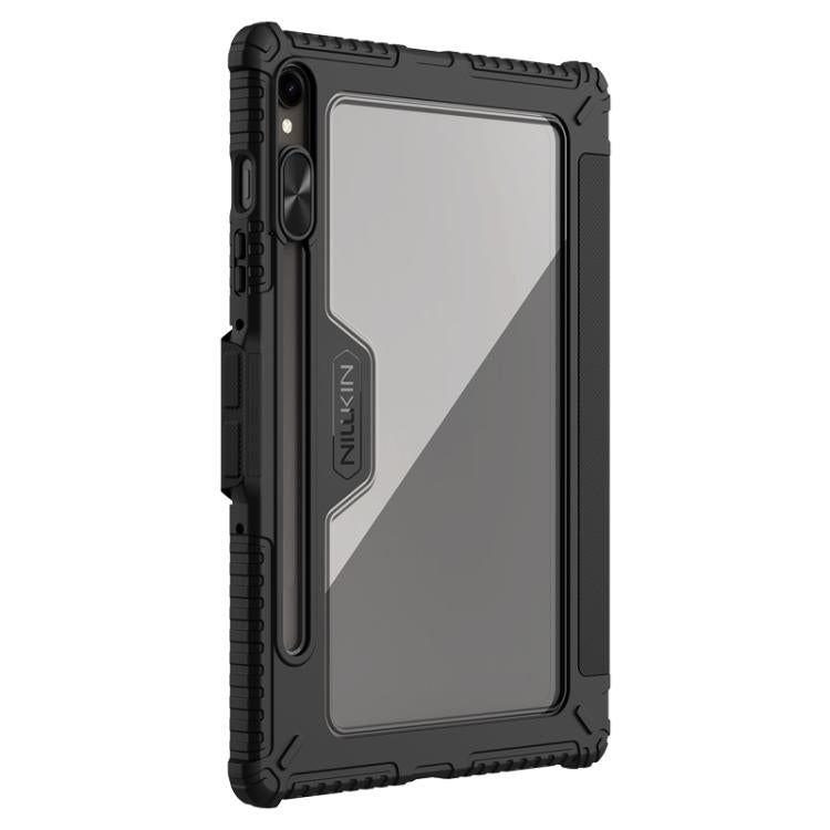 For Samsung Galaxy Tab S10 FE NILLKIN Bumper Pro Multi-angle Folding Style Tablet Leather Case(Black)