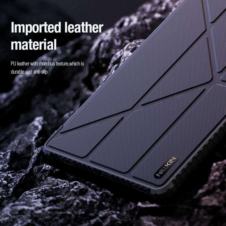 For Samsung Galaxy Tab S10 FE NILLKIN Bumper Pro Multi-angle Folding Style Tablet Leather Case(Black)
