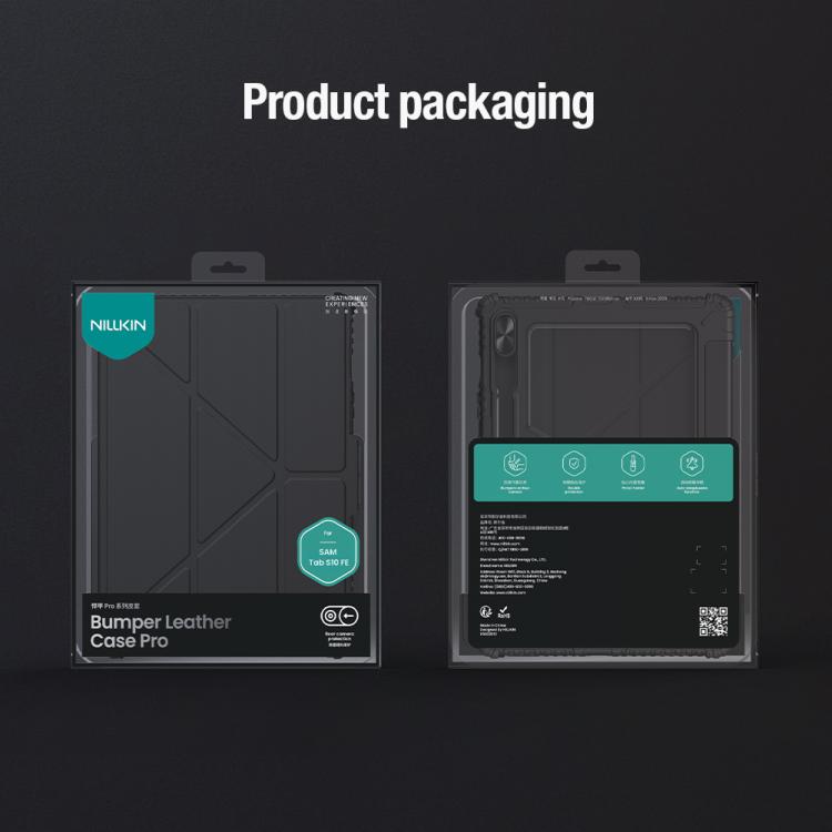 For Samsung Galaxy Tab S10 FE NILLKIN Bumper Pro Multi-angle Folding Style Tablet Leather Case(Black)