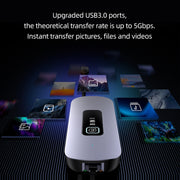 USAMS US-SJ643 PD100W 8 in 1 Aluminum Alloy Multifunctional Type-C HUB with Light(Metal Grey)