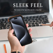 For iPhone 16 Pro Max R-JUST Ironwood Generation Metal Hybrid Wood Phone Case