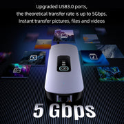 USAMS US-SJ644 PD100W 10 in 1 Aluminum Alloy Multifunctional Type-C HUB with Light(Metal Grey)