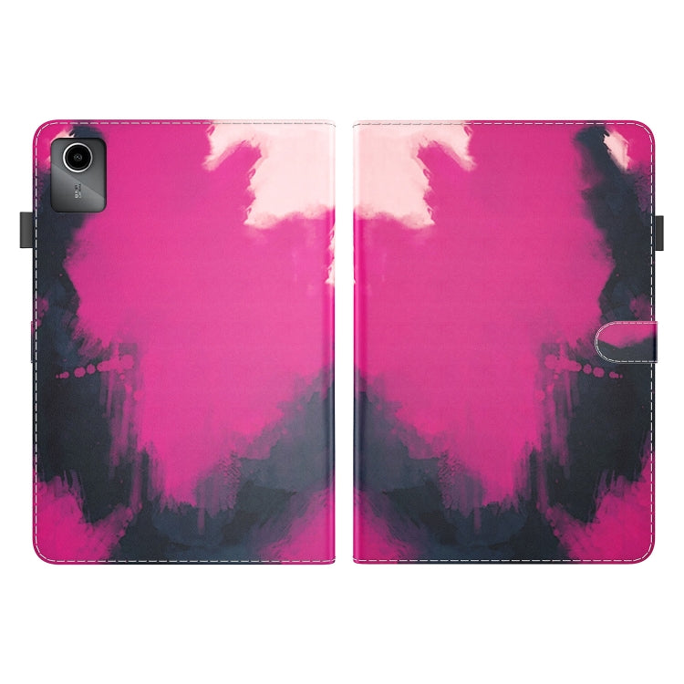 For Lenovo Tab M11 / Xiaoxin Pad 11 2024 Watercolor Pattern Flip Leather Tablet Case(Berry Color) - Lenovo by PMC Jewellery | Online Shopping South Africa | PMC Jewellery | Buy Now Pay Later Mobicred