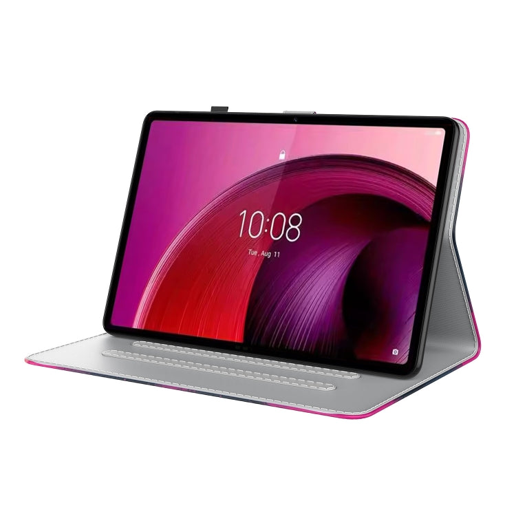 For Lenovo Tab M11 / Xiaoxin Pad 11 2024 Watercolor Pattern Flip Leather Tablet Case(Berry Color) - Lenovo by PMC Jewellery | Online Shopping South Africa | PMC Jewellery | Buy Now Pay Later Mobicred