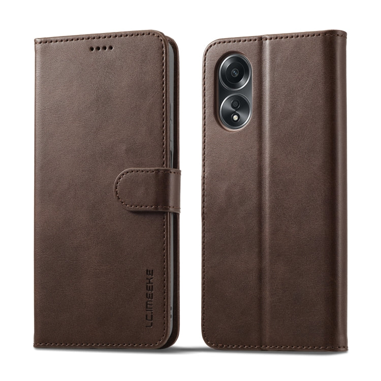 For OPPO A58 4G / A98 5G / F23 5G LC.IMEEKE Calf Texture Horizontal Flip Leather Case(Brown) - OPPO Cases by LC.IMEEKE | Online Shopping South Africa | PMC TechLife | Buy Now Pay Later Mobicred