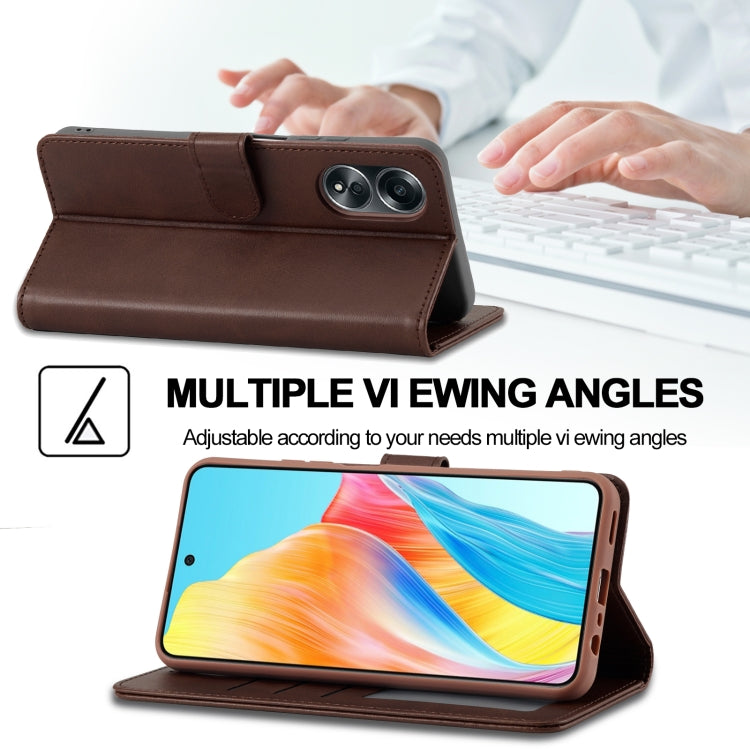 For OPPO A58 4G / A98 5G / F23 5G LC.IMEEKE Calf Texture Horizontal Flip Leather Case(Brown) - OPPO Cases by LC.IMEEKE | Online Shopping South Africa | PMC TechLife | Buy Now Pay Later Mobicred