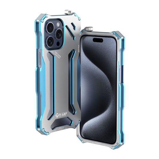 For iPhone 15 Pro Max R-JUST RJ17 Shockproof Armor Metal Phone Case(Blue) - free shipping - PMC Jewellery - Order now!