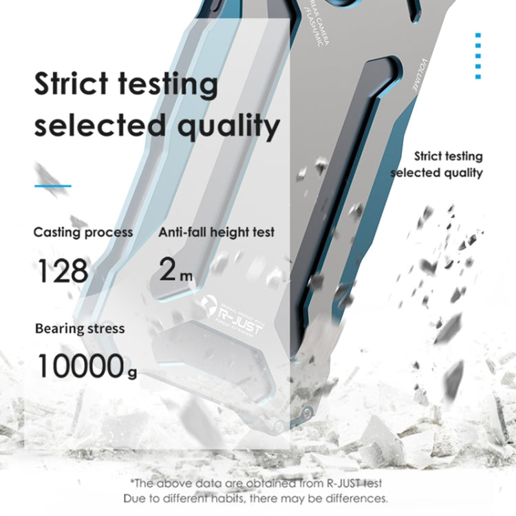 For iPhone 15 Pro Max R-JUST RJ17 Shockproof Armor Metal Phone Case(Blue) - free shipping - PMC Jewellery - Order now!
