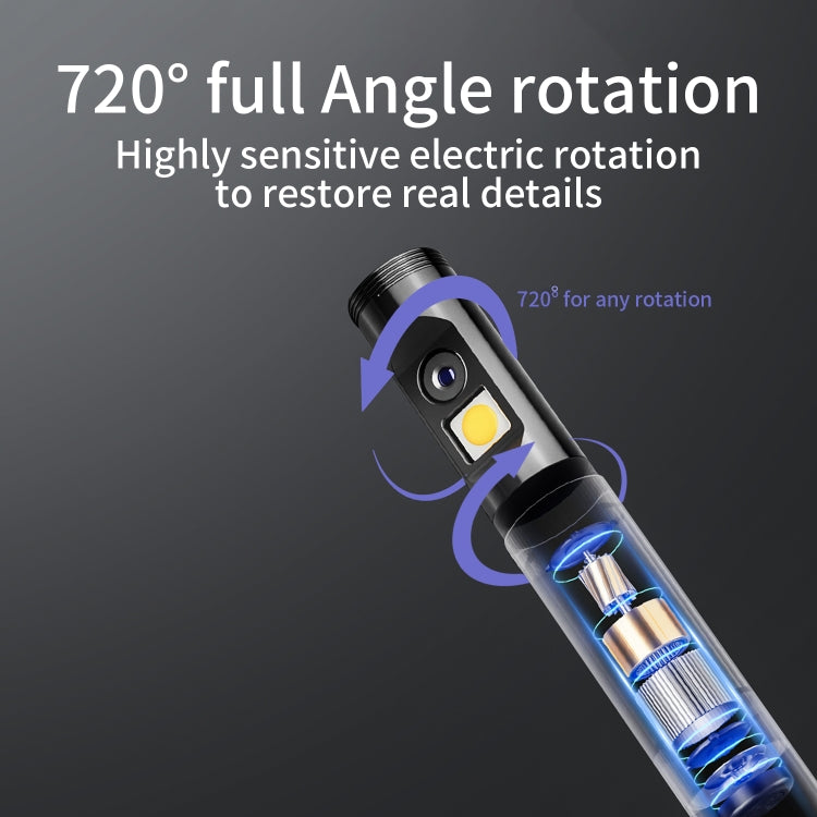 P120 Rotatable 8mm Dual Lenses Industrial Endoscope with Screen, 9mm Tail Pipe Diameter, Spec:10m Tube
