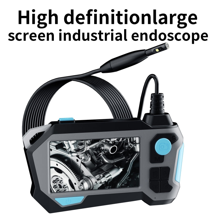 P120 Rotatable 8mm Dual Lenses Industrial Endoscope with Screen, 16mm Tail Pipe Diameter, Spec:5m Tube
