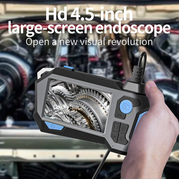 P120 Rotatable 8mm Dual Lenses Industrial Endoscope with Screen, 16mm Tail Pipe Diameter, Spec:10m Tube