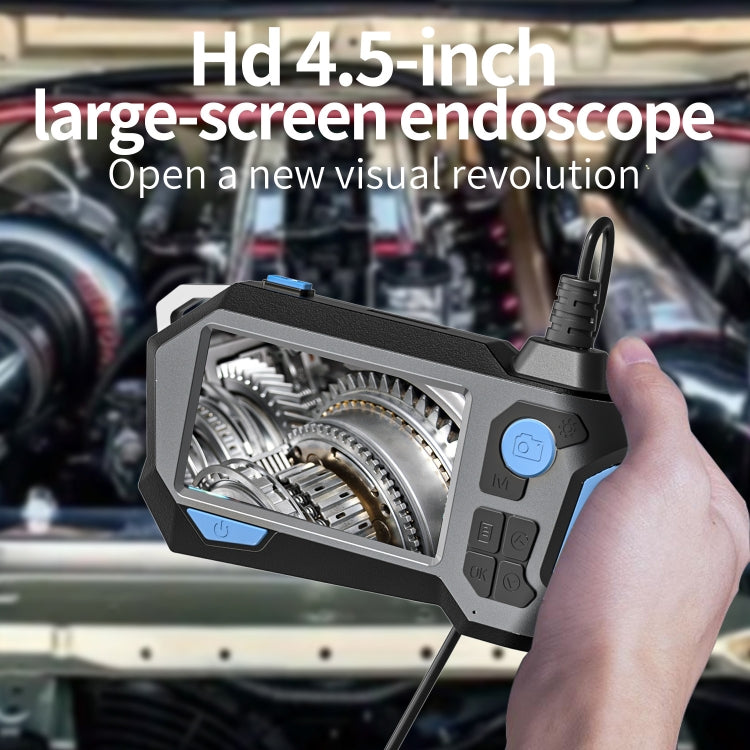 P120 Rotatable 8mm Dual Lenses Industrial Endoscope with Screen, 16mm Tail Pipe Diameter, Spec:10m Tube